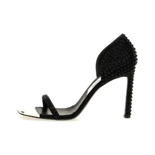 Регион x SERGIO ROSSI нож ремешок сандалии 9,5 см женский черный