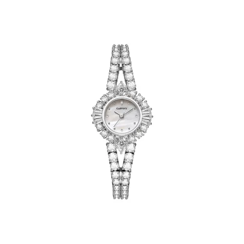 Caffiny Кварцевый механизм Часы Женские Белый циферблат