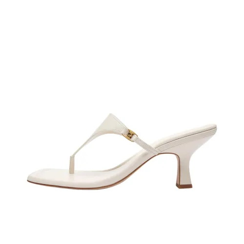 COACH Heritage Rubber Sole Flip Flops Женские Белые