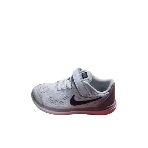 Nike Flex 2017 RN Slip-resistant Abrasion-resistant Low Top Kids Lifestyle Shoes Gray Children Aged 3-7 Years Найк Flex 2017 RN Противоскользящий Устойчивый к истиранию Низкий Топ Детские Лайфстайл Обувь Серый Дети Возраст 3-7 лет