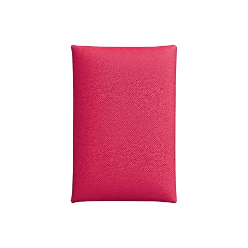 HERMES Calvi Madame Телячья кожа Держатель для карт Женские I6 Розовый Extreme Розовый