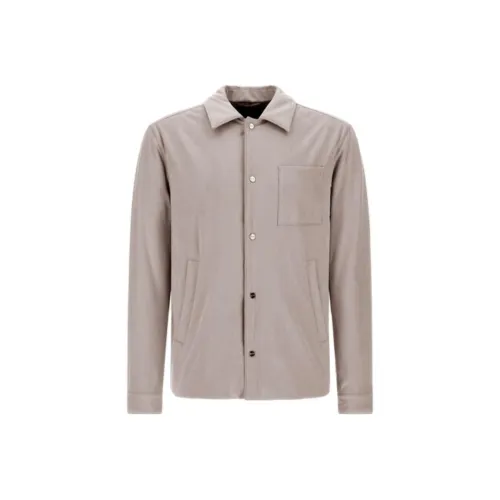 HERNO Серый Мужской Пуховик