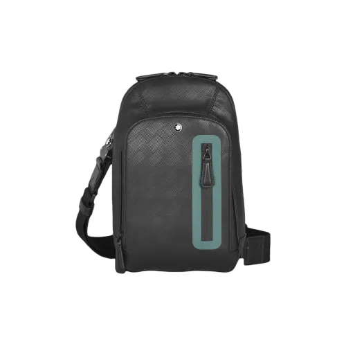 MONTBLANC Коллаборация с Зинедином Зиданом Ткань Сумка через плечо Мужская Черная