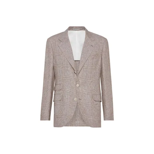 BRUNELLO CUCINELLI SS25 Бизнес-костюм мужской серый