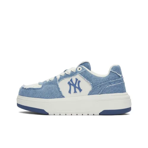 MLB Chunky Liner Slip-Resistant Abrasion-Resistant Low-Top Skateboard Shoes Unisex Blue MLB Chunky Liner Slip-Resistant Abrasion-Resistant Низкие Кроссовки для Скейтбординга Унисекс Синий