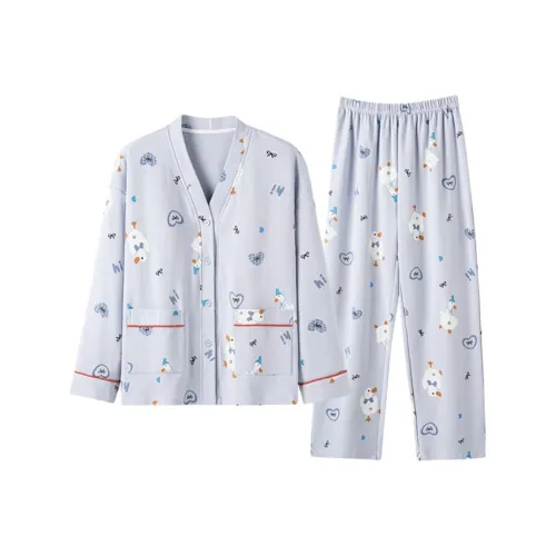 ZAO FU NIAO Пижамный комплект женский тихий синий