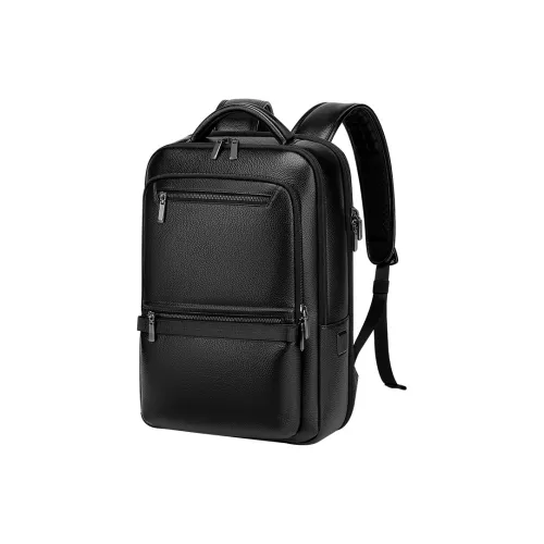 Поло Коровья кожа Рюкзак Мужской Черный