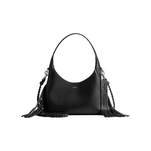 COACH Brooklyn Кожа Одно Плечо Сумка Маленькая Женская Черная