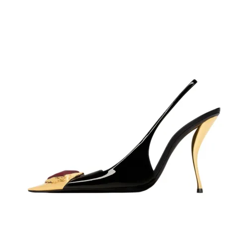 SAINT LAURENT LOULOU Узкий каблук Высокие каблуки 11 см Женские Черный