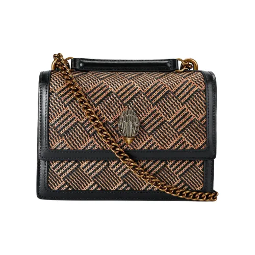 Kurt Geiger London Сумка через плечо из ткани женская коричневая