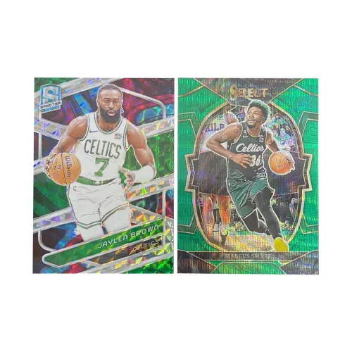 PANINI 2023 24 Celtics Jaylen Коричневый 25 99 Spectra Teca+2022 23 SELECT Smart 12 50 Голографическая карта Сертифицированные карточки 2 шт