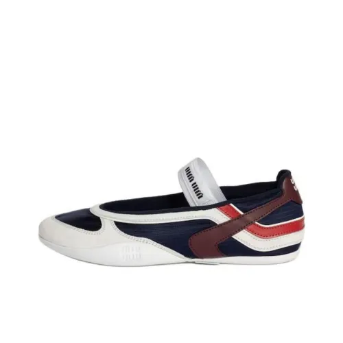 MIU MIU Gymnasium Планшет Обувь Мэри Джейн Женская Морской Синий