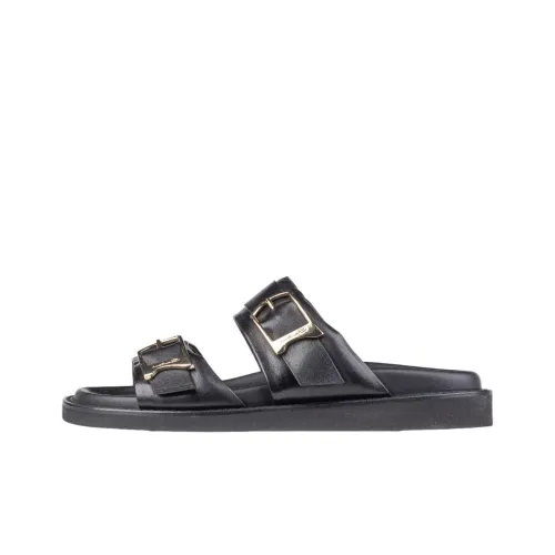 Santoni Rubber Slide Тапочки Женские Черные