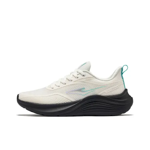 Erke Shock Absorbers Rebound Low Top Casual Running Sneakers Women's Microcrystalline White Эрке Шок Абсорберы Rebound Низкий Топ Повседневные Беговые Кроссовки Женские Микрокристаллический Белый