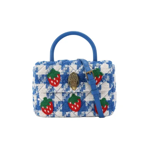 Kurt Geiger London Ткань Одно плечо Сумка Мини Женская Белая и Синяя