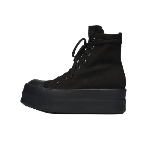 Rick Owens DRKSHDW Высокие кеды женские черные
