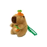 Капибара, разноцветный шнур, подвеска: морковный, капибара