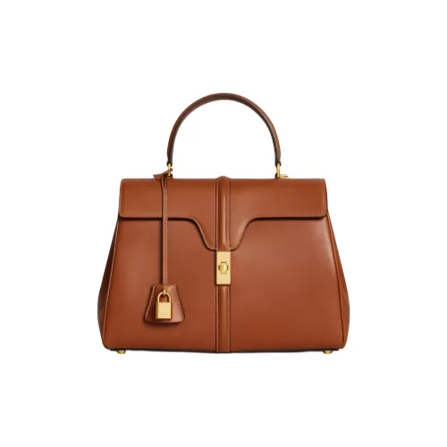 CELINE Телячья кожа Сумка на одно плечо Женская Коричневая