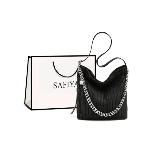 Safiya Сумка Tote из синтетической кожи сумка для покупок сумка через плечо сумка-ведро сумка на плечо стандартная женская черная