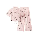 Розовый, корова, кошка