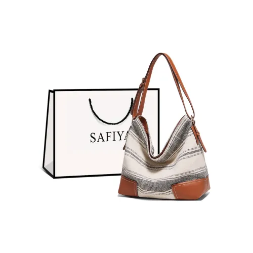 Safiya Ткань Синтетическая кожа Сумка через плечо Стандартная Женская Коричневая