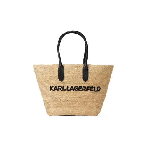 Karl Lagerfeld Плетеная пляжная сумка BEACH BAG Сумка через плечо Большая Женская Светлый Бежевый