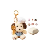 Синяя рубашка, белый щенок, стиль позиционирования + бенто коробка + наклейка