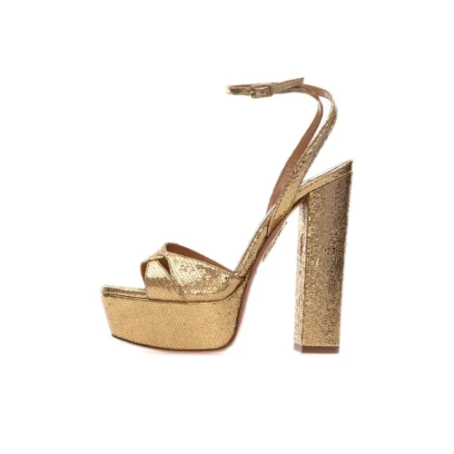 AQUAZZURA One Ремешок Сандалии 14 см Женские Золотые