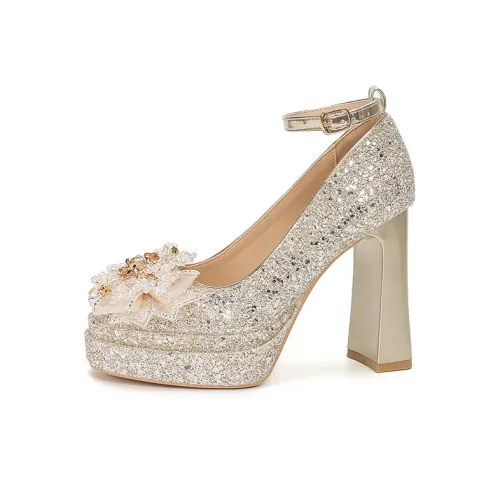 Bamiti Грубый каблук Высокие каблуки 11 см Женские