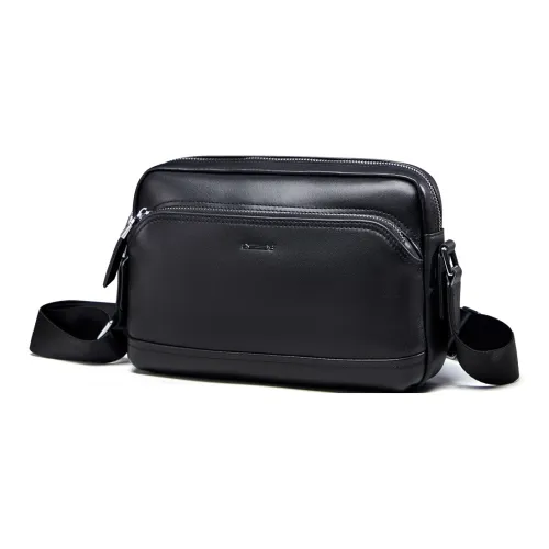 KAISER Сумка через плечо из коровьей кожи стандартная мужская черная