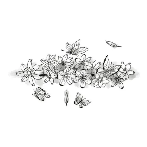 SHITIAN Цветочный Бабочка Шепот Травяной Водонепроницаемый Временные татуировки