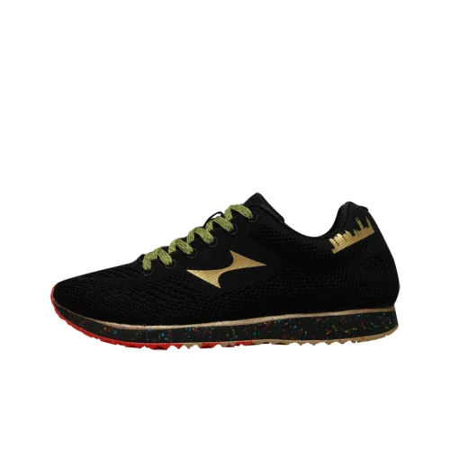 HEALTH Slip-resistant Lightweight And Breathable Low-Top Casual Running Shoes Unisex Black Gold HEALTH Скользящий Легкий И Дышащий Низкий Топ Повседневные Беговые Кроссовки Унисекс Черный Золото