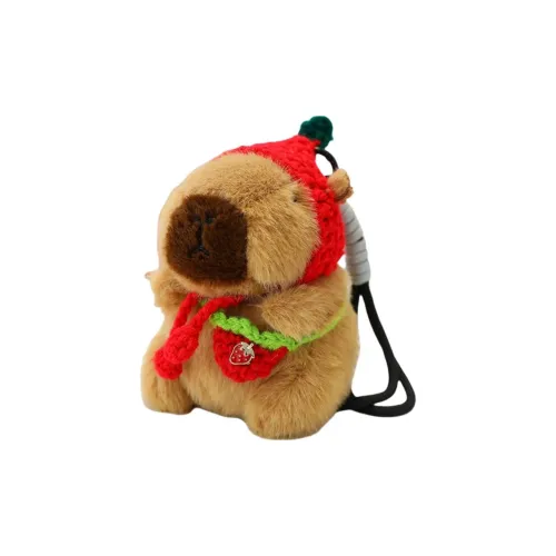 Вязаная шапка Bitter Purchase с Colored шнуром дизайн Kapibara плюшевая кукла подвеска высота 13 см