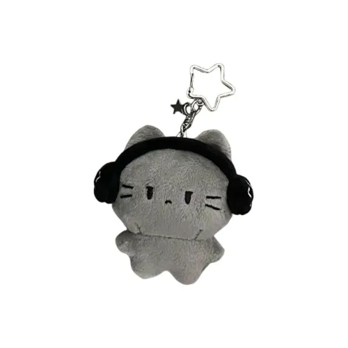 Наушники Abay Злой Little Серый Кошка Кукла Плюшевая Подвеска 8 см Высокий