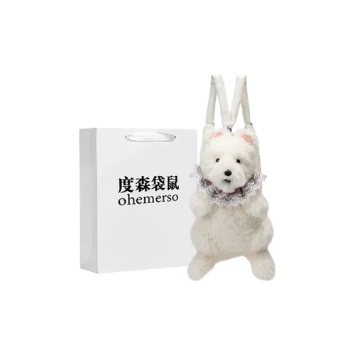 Dusen Kangaroo Искусственный войлок Рюкзак Стандартный Женские Белый