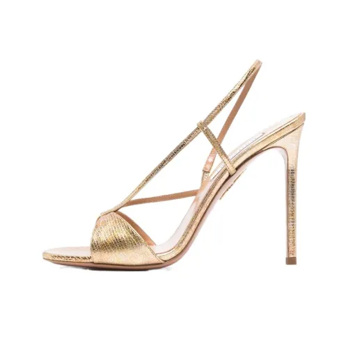 AQUAZZURA Sognare One Ремешок Сандалии 10,5 см Женские Золотые