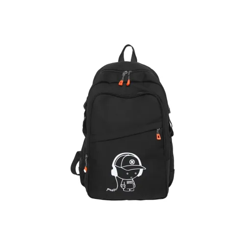 PAIBLOKS Нейлон С сеткой Рюкзак Стандартный Унисекс Чисто черный Черный Черный Черно-белый Черный Синий