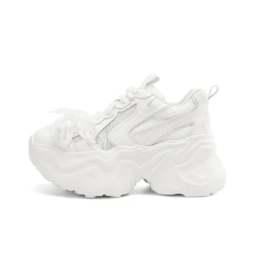 Rosa Bianca Дышащий Легкий Увеличивающий Высоту Низкий Топ Кроссовки с Толстой Подошвой Женские