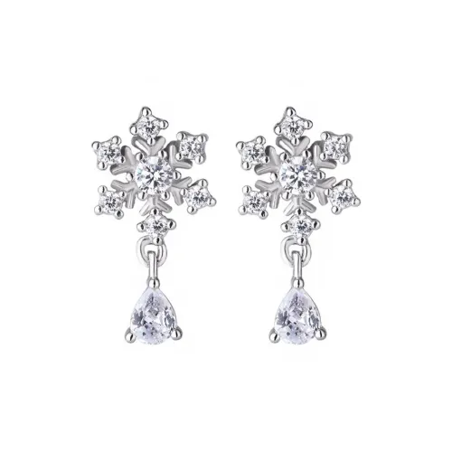 KING OF BLING Серьги из сплава с цирконием женские