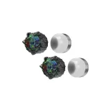 Серьги "Дракон Когтик" с магнитным креплением, градиентный зеленый, циркон