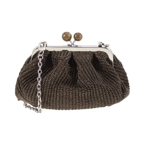 WEEKEND MaxMara Хлопок Плечевая сумка Маленькая Женская Коричневая