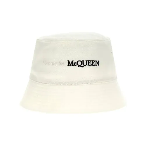 Alexander McQueen Cotton Bucket Hats Мужской Белый