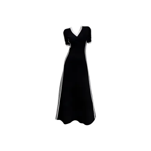 Pa33word Короткий рукав Платье Женское Черное