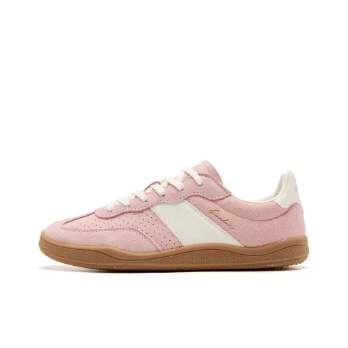 QIAODAN Wave Немецкие армейские кроссовки противоскользящие устойчивые к истиранию дышащие низкие кеды для скейтбординга женские розовые