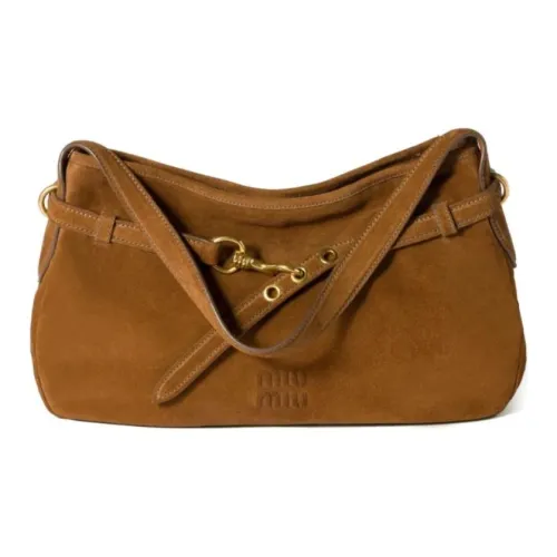 MIU MIU Aventure Lambskin Плечевая сумка Женская Camel Brown