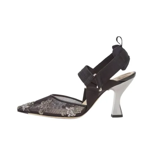 FENDI Colibri Нестандартный каблук Высокие каблуки Женские Черный