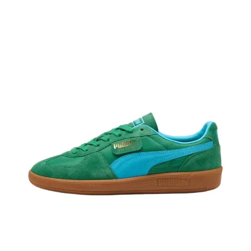 PUMA Palermo Vintage Устойчивые к истиранию низкие кроссовки для скейтбординга унисекс зеленые