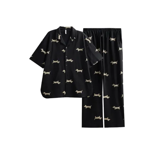 Same Language Пижамный комплект Мужской Glossy Черный