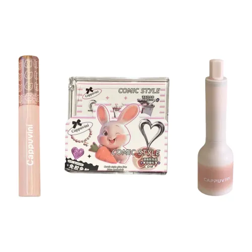 Cappuvini Жидкая помада + карандаш для бровей + клей Бесплатно искусственные ресницы Наборы макияжа Легко смешивается Естественный