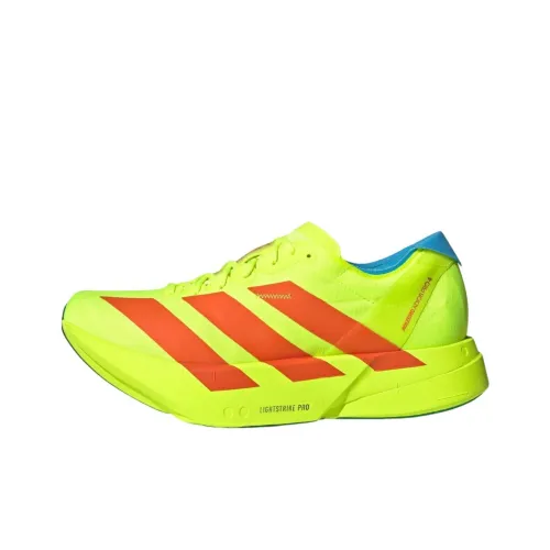 Adidas Adizero Adios Pro 4 Low Топ Беговые кроссовки Унисекс Лимон